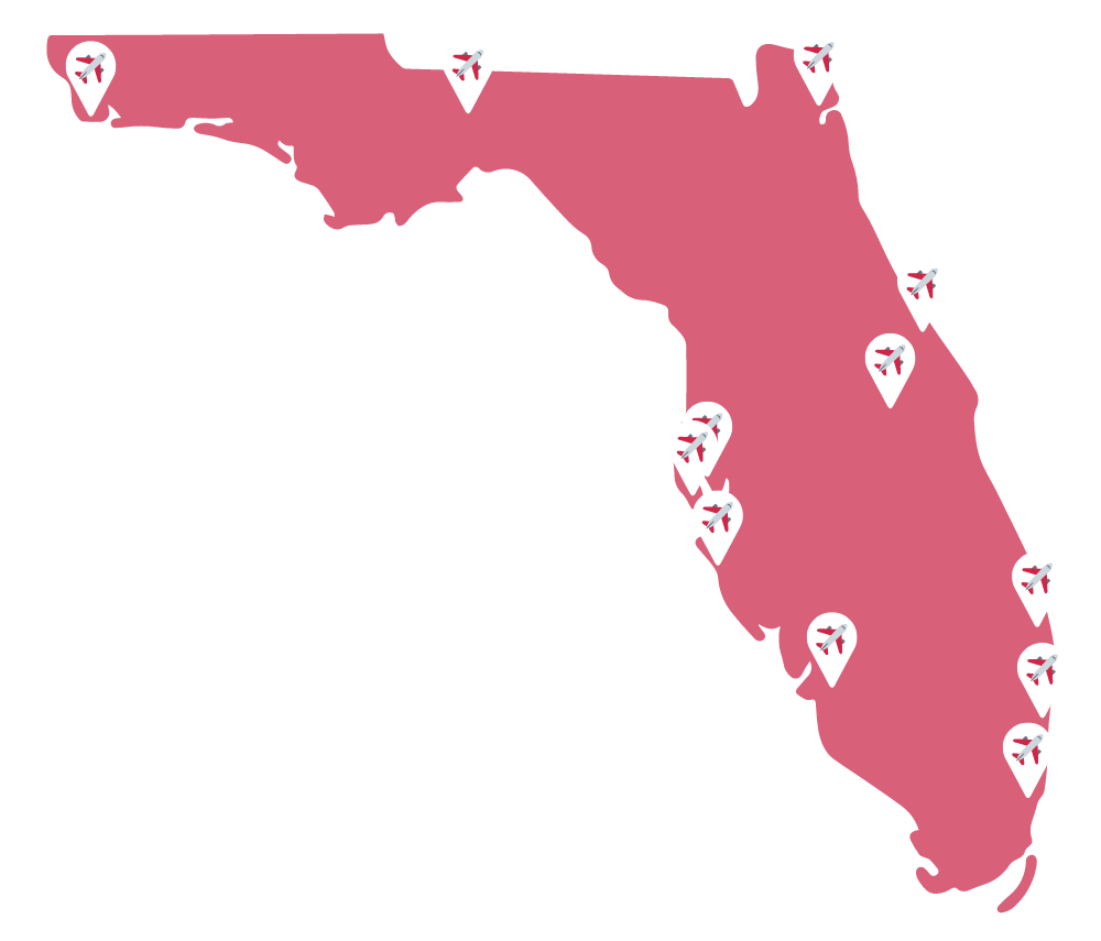 Map of Florida Airports