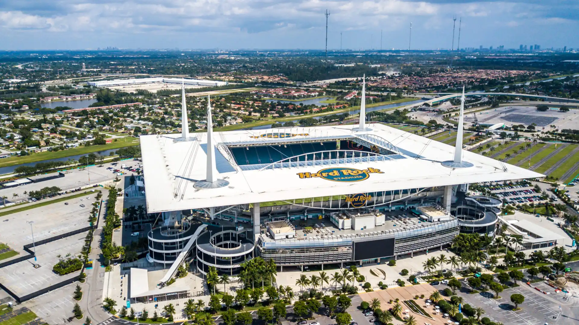 Aerial View of Hard Rock Stadium